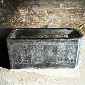 Tomb of Amenhotep II (15th century BC), ruled 1450-1425 BC. Sarcophagus containing