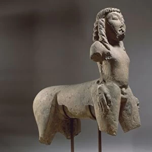 Tuff statue of centaur, from Vulci, Viterbo province, Italy