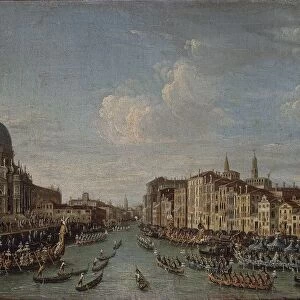 Venice, The historical Boat Race on the Grand Canal, from Venetian School, 17th Century