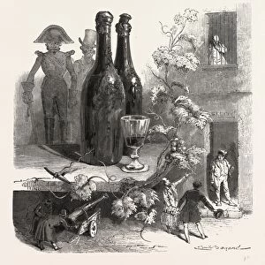 Wine Bottles And Glass By Emile Bayard