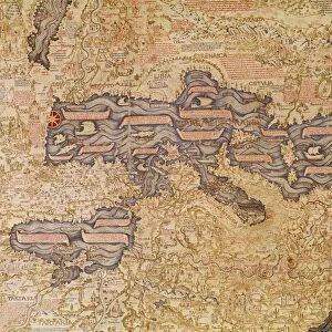 World map by Camaldolese monk Fra Mauro, 1449, detail
