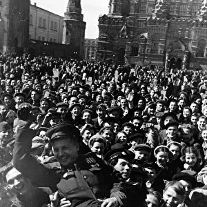World war 2, victory celebrations in red square, may 9, 1945