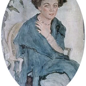 Yelena Oliv, 1909. Gouache, watercolour and pastel on card. Portrait by Valentin Serov