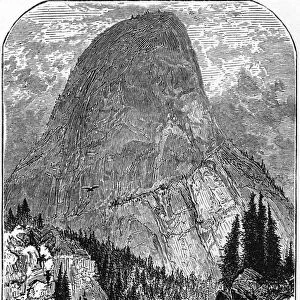 Yosemite Valley, California. Cap of Liberty, peak 4, 000 ft high. Wood engraving c1875