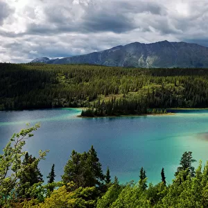 Emerald Lake From South Klondike Highway, Southern Yukon, Canada