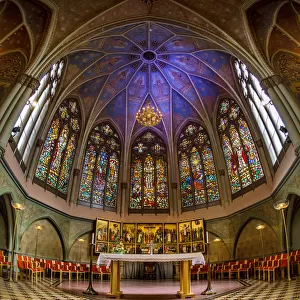 The Interior of Oscar Fredrik Church (Oscar Fredriks Kyrka) in Olivedal, Gothenburg, Sweden
