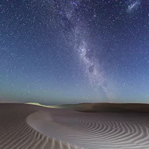 The Milky Way over sand dunes. Sleaford Bay. Eyre Peninsula. South Australia