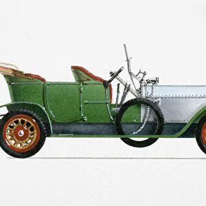 1910s, 20th Century, British Culture, Car, Collectors Car, Elegance, Full Length