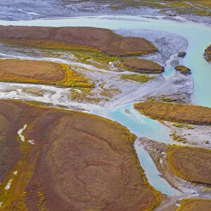 Aerial of Ivishak River, Brooks Range, Arctic National Wildlife Refuge, Alaska, USA