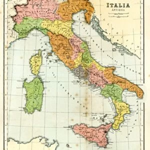Antique Map of Ancient Italy