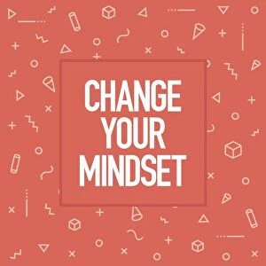 Change Your Mindset. Inspiring Creative Motivation Quote Poster Template. Vector Typography - Illustration