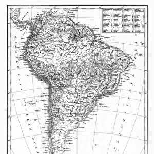 The Continent of South America, Circa 1850