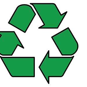 Digital illustration of recycling symbol