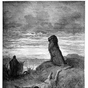 Disobedient Prophet slain by a Lion