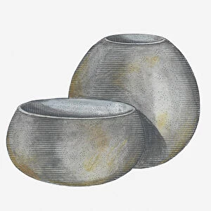 Illustration of examples of pottery