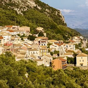 Lakones village on Corfu island, Ionians, Greece
