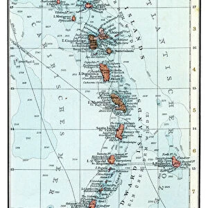 Lesser Antilles map 1896