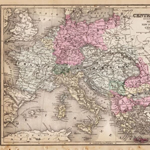 Map of Central Europe 1881