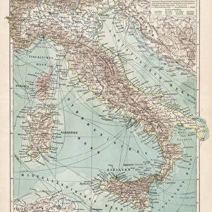 Map of Italy 1900