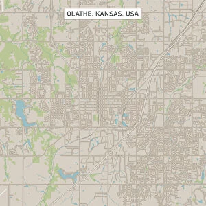 Olathe Kansas US City Street Map