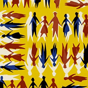 Pattern of People Holding Hands