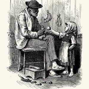 Shoeshiner in the French Market, New Orleans, 19th Century