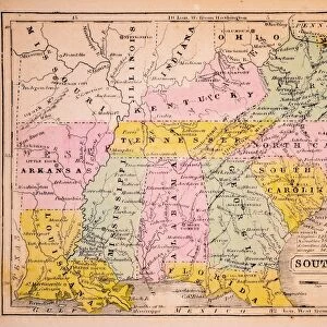 Southern States 1852 Map