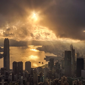 Sunrise view from Victoria peak, Hong Kong