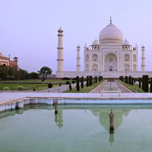 the Taj Mahal reflected in pool