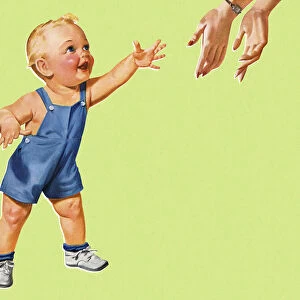 Toddler Reaching for His Parent