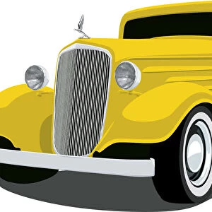 Yellow 1933 Chevrolet Coupe