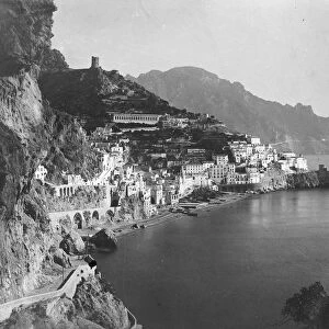 Scene of Italian landslide. Amalfi, the Italian beauty spot, has been partly