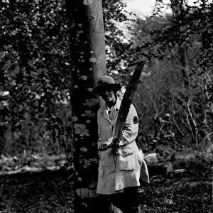 Member of the First World War Womens Land Army. Cornwall. Around 1917