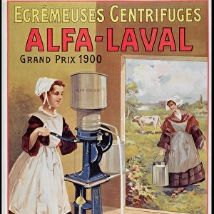 Advertisement for Alfa-Laval Cream Separators, 1905 (colour litho)
