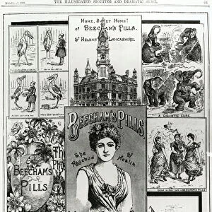Advertisement for Beechams Pills, the Rosebud of Health, 1890 (engraving)