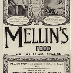 Advertisement, Mellins Food (engraving)