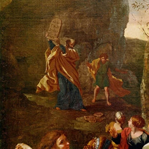 The Adoration of the Golden Calf, before 1634 (oil on canvas) (detail of 3738)