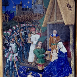 The Adoration of the Magi Miniature taken from "The Book of Hours of Etienne