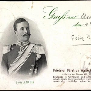 Ak Friedrich Prince of Waldeck and Pyrmont, Born 20 January 1865 in Arolsen (b / w photo)