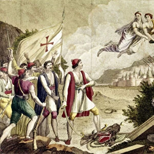 Allegory of the reawakening of the nationalist feeling of Greece under Ottoman domination