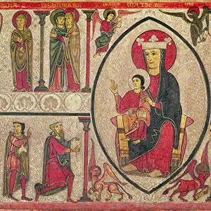 Altar Frontal from the Church of Santa Maria de Cardet, Vall de Boi, Spain, depicting the Madonna