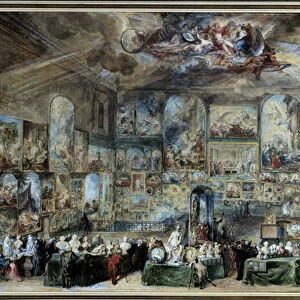 The amateurs office. Salon d antiquaire or cabinet of curiosites. 1767