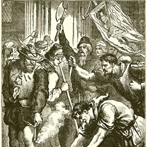 Anabaptists plundering the Churches and breaking the Images (engraving)
