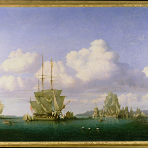The Anchorage of Brest in Calm Weather, 1844 (oil on canvas)