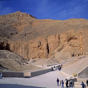 Ancient Egypt: view of the Valley of the Kings near Thebes (Luxor