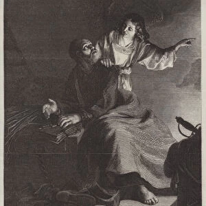 The Angel, releasing St Peter from Prison (engraving)