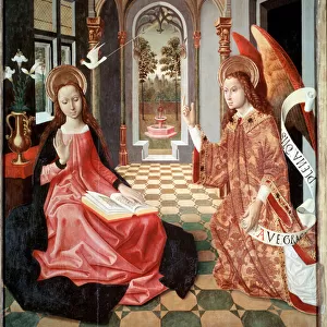 Annunciation (Annunciation) Painting of the master of Seu d