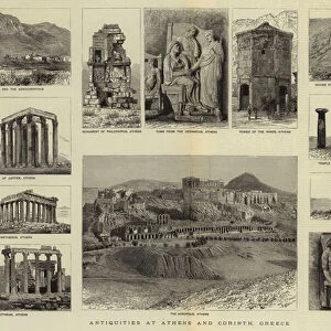 Antiquities at Athens and Corinth, Greece (engraving)