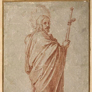 The Twelve Apostles: St. James the Greater, 1518-20 (chalk on paper)