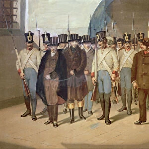The Arrest of the Carbonari (colour litho)